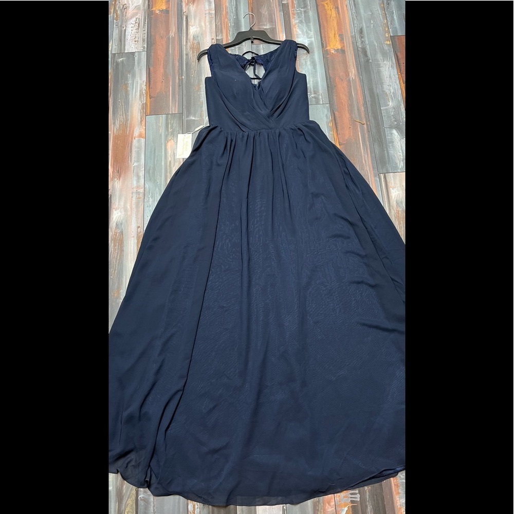 NWT Ok Bridal Unique & Creative Designs navy blue dress bridesmaid mother